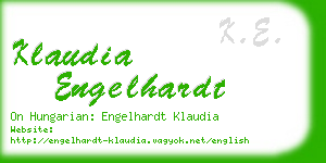klaudia engelhardt business card
